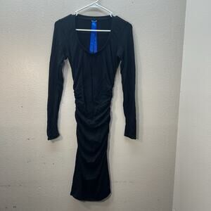 Kit And Ace Dress SZ 4 Midi Long Sleeve‎ Minimalist Cashmere Blend Quiet Luxury